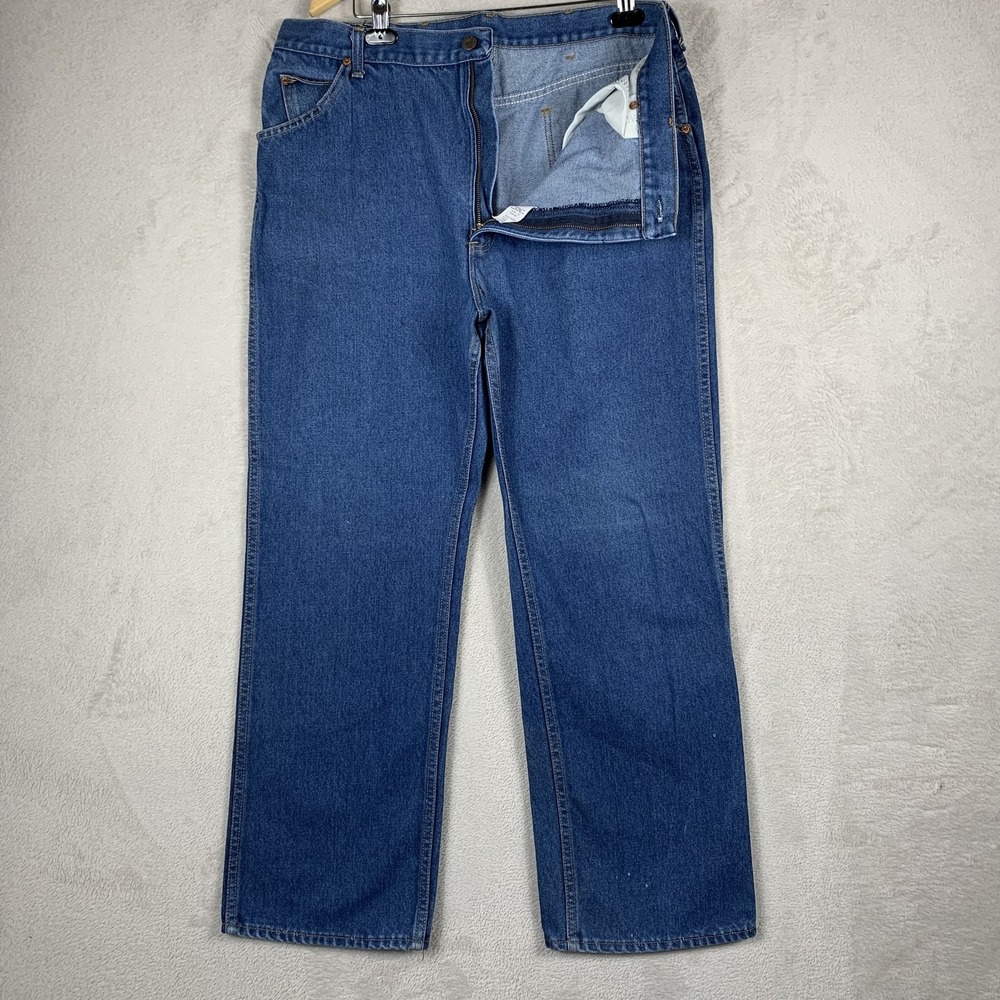 Vintage Roebucks Jeans Mens 40x31 Blue Medium Wash Regular Straight USA Made 90s